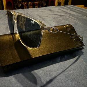 Christian Dior mirrored logo sunglasses